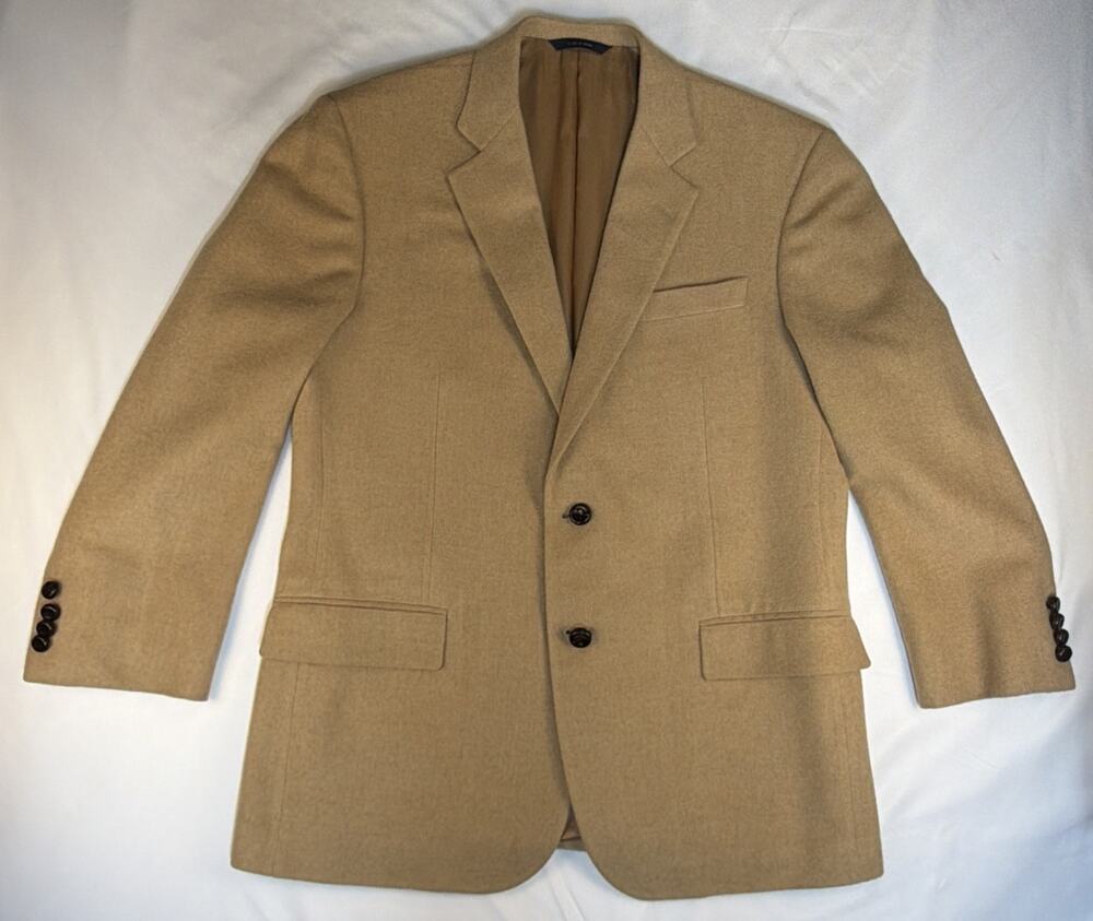 Brooks Brothers 1818 Madison Loro Piana 100% Camel Hair Sport Coat 42S FLAW READ
